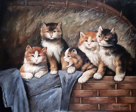 2053-T2 | 50cm x 61cm | chats 